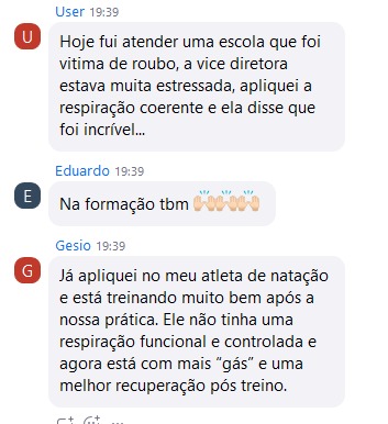 Depoimentos de User, Eduardo e Gesio