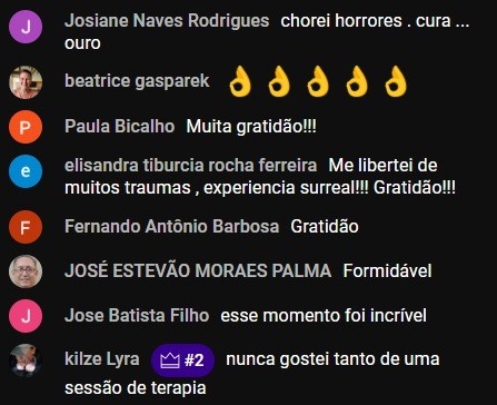 Depoimentos de Simone Mendes, Juçara Guarize e starluvslisa